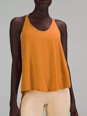 Lululemon Modal-Silk Yoga Tank Top Autumn Orange Size Medium